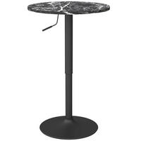 COUCHTISCH 60/60/93 cm höhenverstellbar mit wasserresistenter Tischplatte und stabilem Stahlfuß, Schwarz - Schwarz, Holzwerkstoff (60/60/93.5cm) - Redom