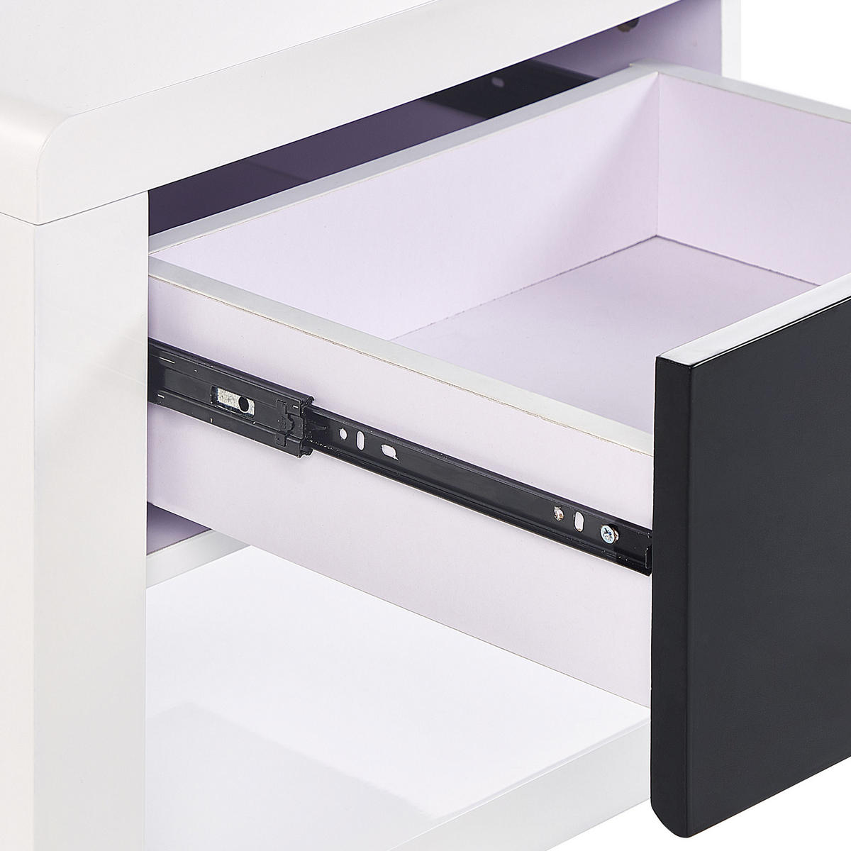 TV-MÖBEL Weiß, Schwarz SPOKAN 39/140/43 cm - Weiß, Holzwerkstoff (140/43/39cm) - Beliani