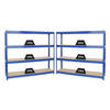SCHWERLASTREGAL Dino 2er-Set mit 2x 180x200x45 cm Fachlast 500 kg Blau - Blau, Metall (400/200/45cm) - PROREGAL