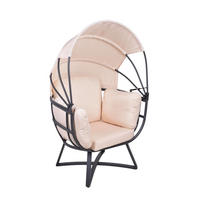 GARTENMUSCHEL Justus Beige Sonneninsel - Beige, Kunststoff (91/152/77cm) - DELUKE