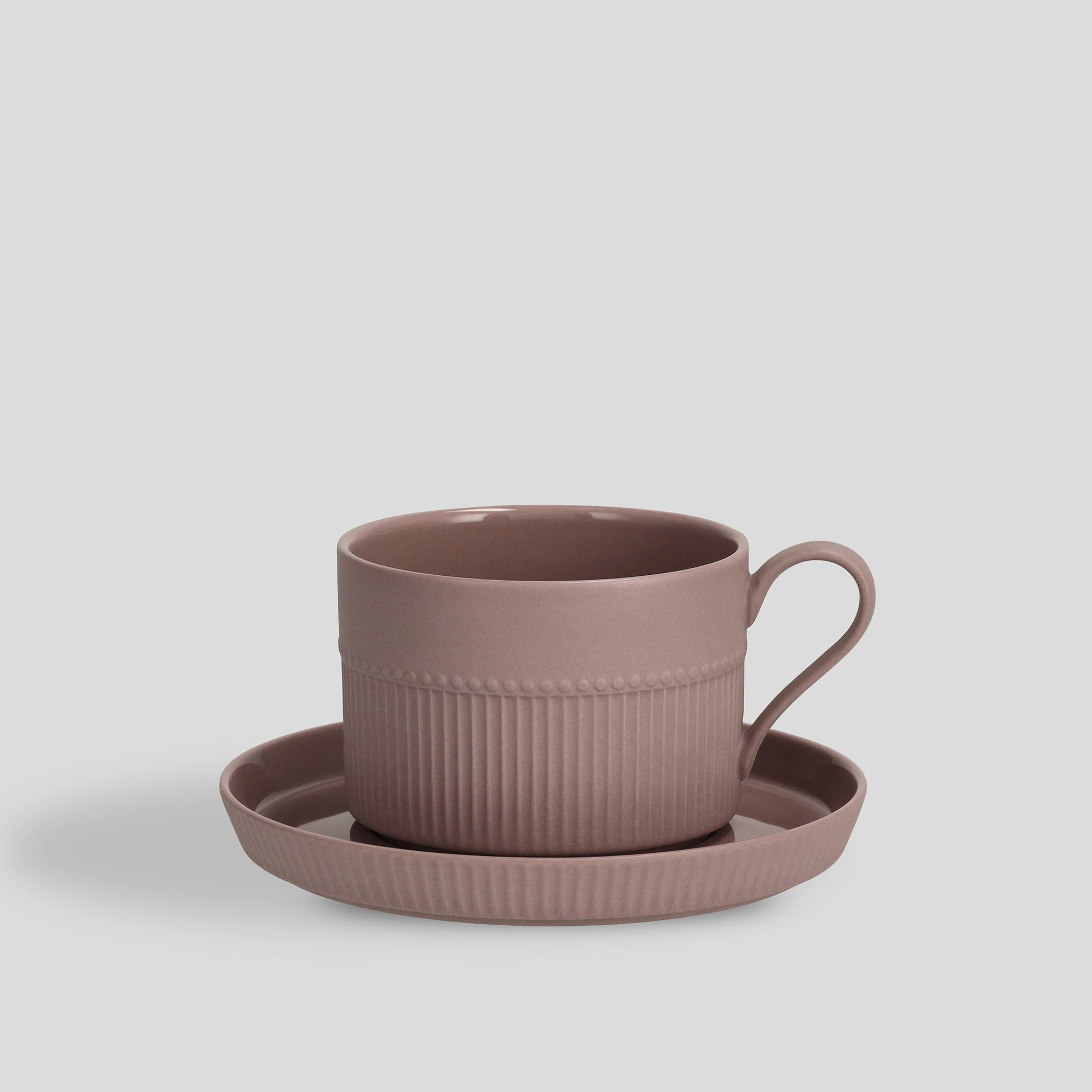 TASSE MIT UNTERTASSE Clare - Violett, Keramik (13.3/7/13.3cm) - home&you