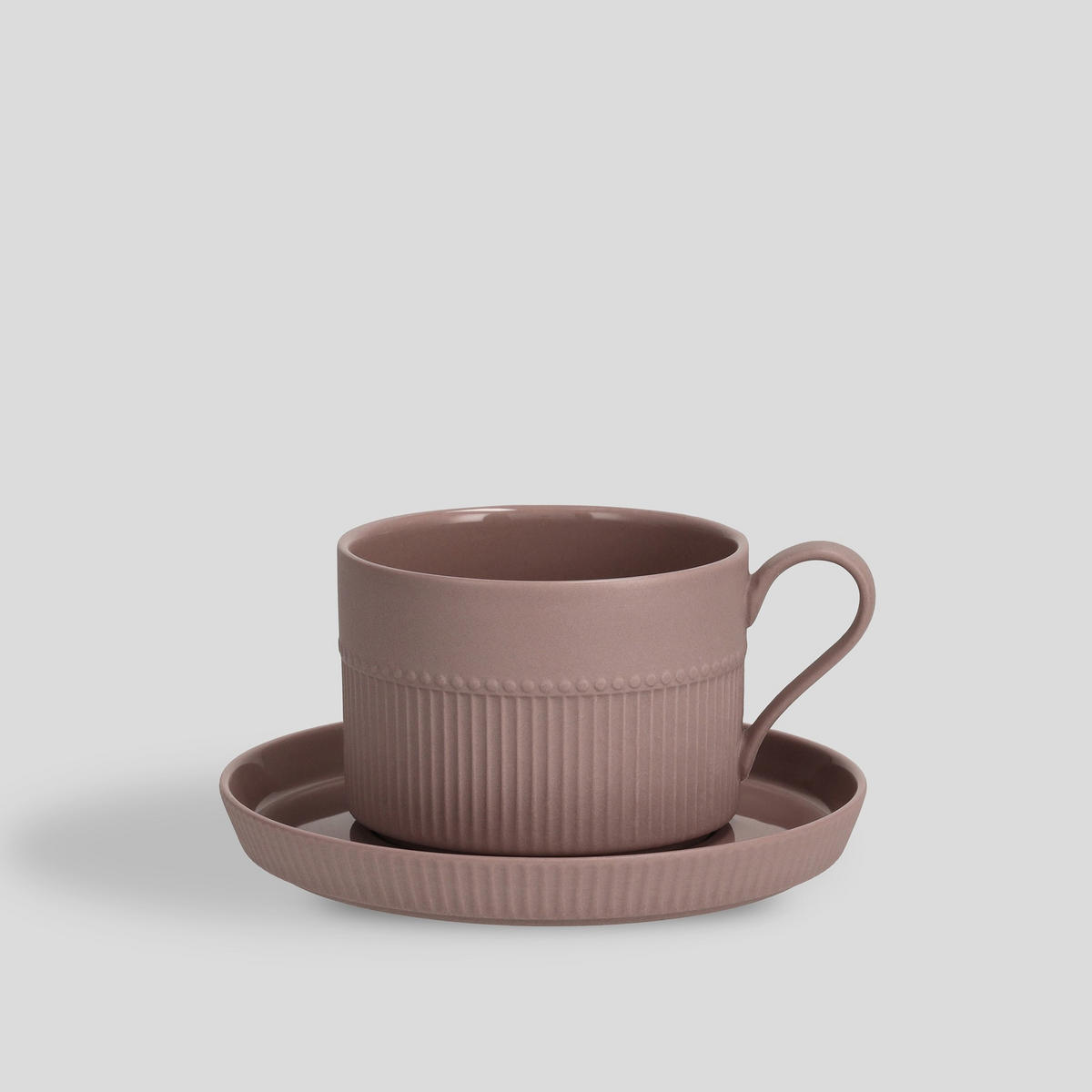 TASSE MIT UNTERTASSE Clare - Violett, Keramik (13.3/7/13.3cm) - home&you