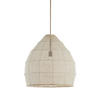 HÄNGELAMPE Makassar Weiß Ø50/50 cm - Weiß, Textil (50/50/50cm) - Light & Living