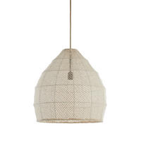 HÄNGELAMPE Makassar Weiß Ø50/50 cm - Weiß, Textil (50/50/50cm) - Light & Living