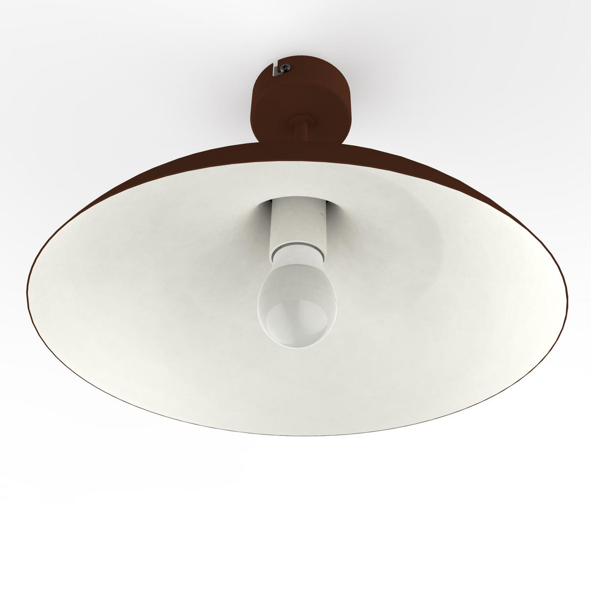 DECKENLEUCHTE Parigina - Dunkelbraun, Metall (40/40/23cm) - Lumicom
