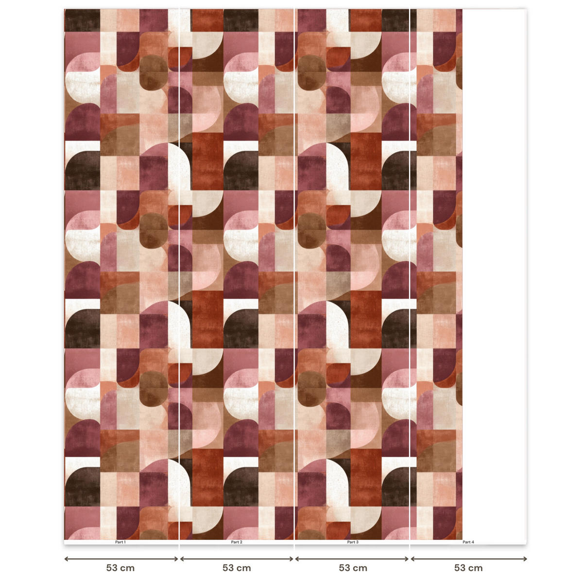 TAPETE - Geometrie - Modern - Retro - 200x260 cm - Multicolor, Papier (200/260cm) - OnlyWow
