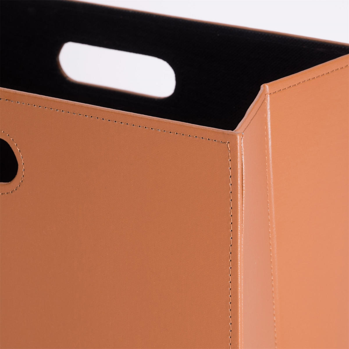 ZEITUNGSKORB Business Kunstleder, faltbar cognacfarben - Braun, Textil (19/30/40cm) - CREEDWOOD