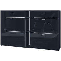 SCHUHSCHRANK Today Fronten in Schwarz Hochglanz - Schwarz Hochglanz, Holzwerkstoff (155.5/95/28cm) - Vladon
