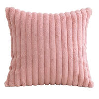 KISSENHÜLLE Velvety 45/45 cm，2er-Set - Pink, Textil (45/45cm) - Kaket