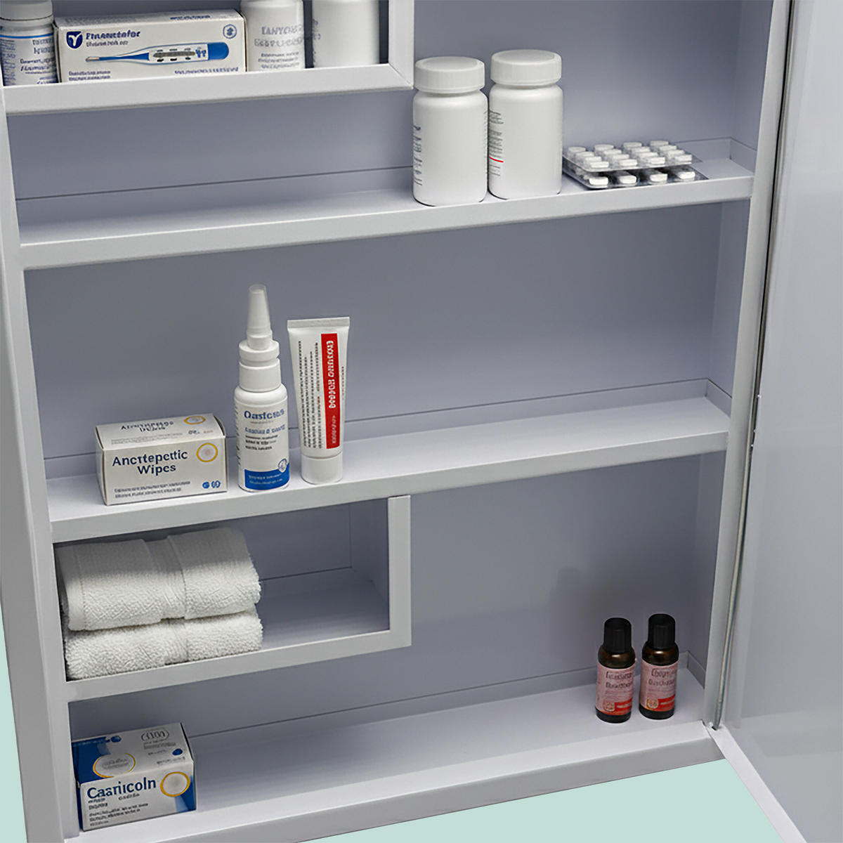 LÉKÁRNA - bílá, kov (35.5/43/8cm) - Relaxdays