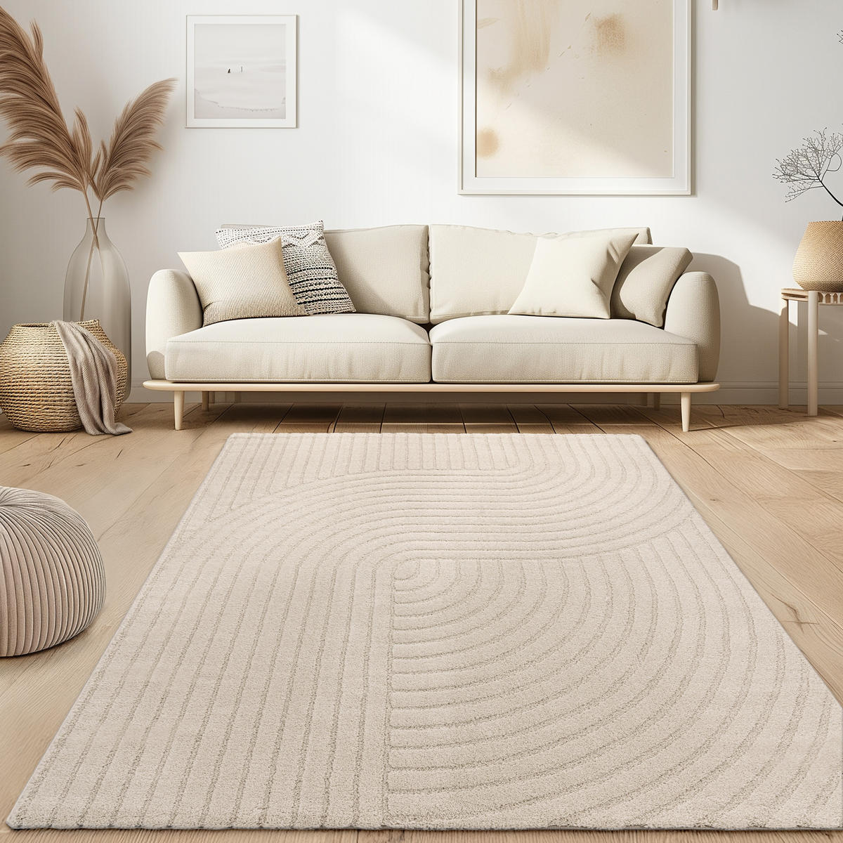 KURZFLORTEPPICH 240/330 cm Aura 701 - Creme, Textil (240/330cm) - Paco Home