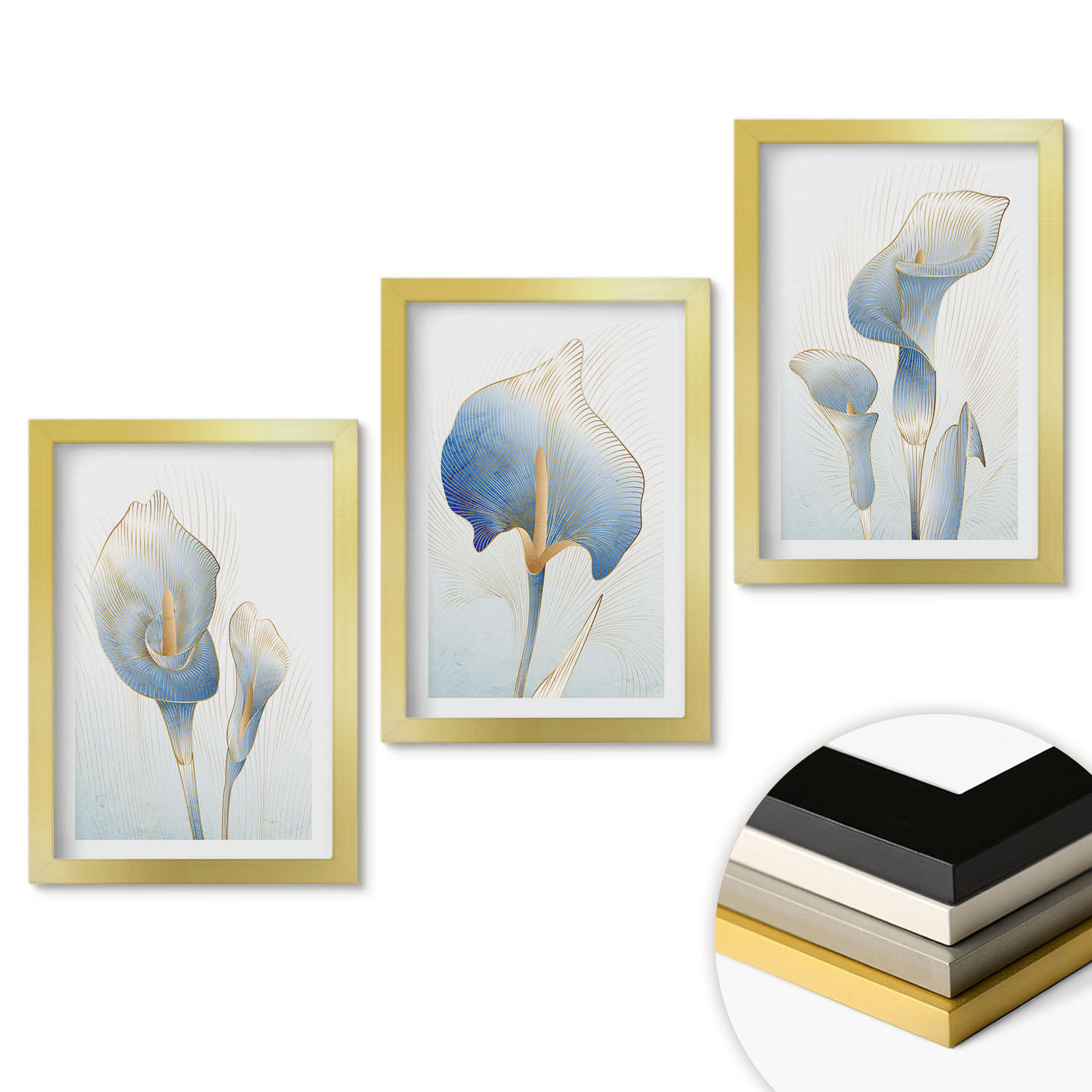 ArtPrintCave Wandbilder Gold 20x30 cm