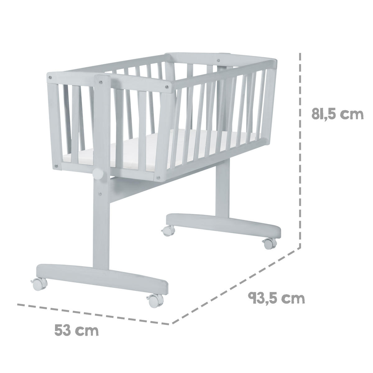 BABYWIEGENSETT - Taupe, Holzwerkstoff/Textil (40/90cm) - Roba