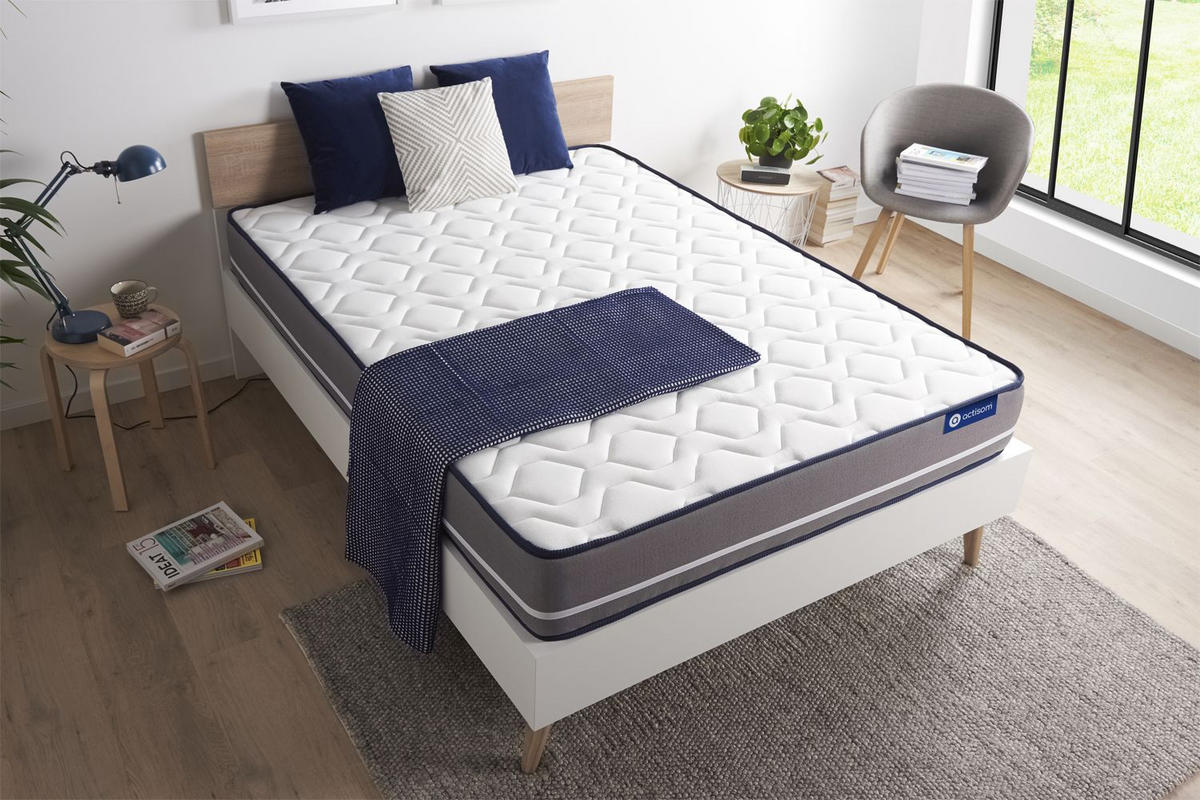 MATRATZE Actilatex pur Latex und Memory-Schaum 140 x 210 cm h3 - Weiß, Textil (140/210cm) - ACTISOM