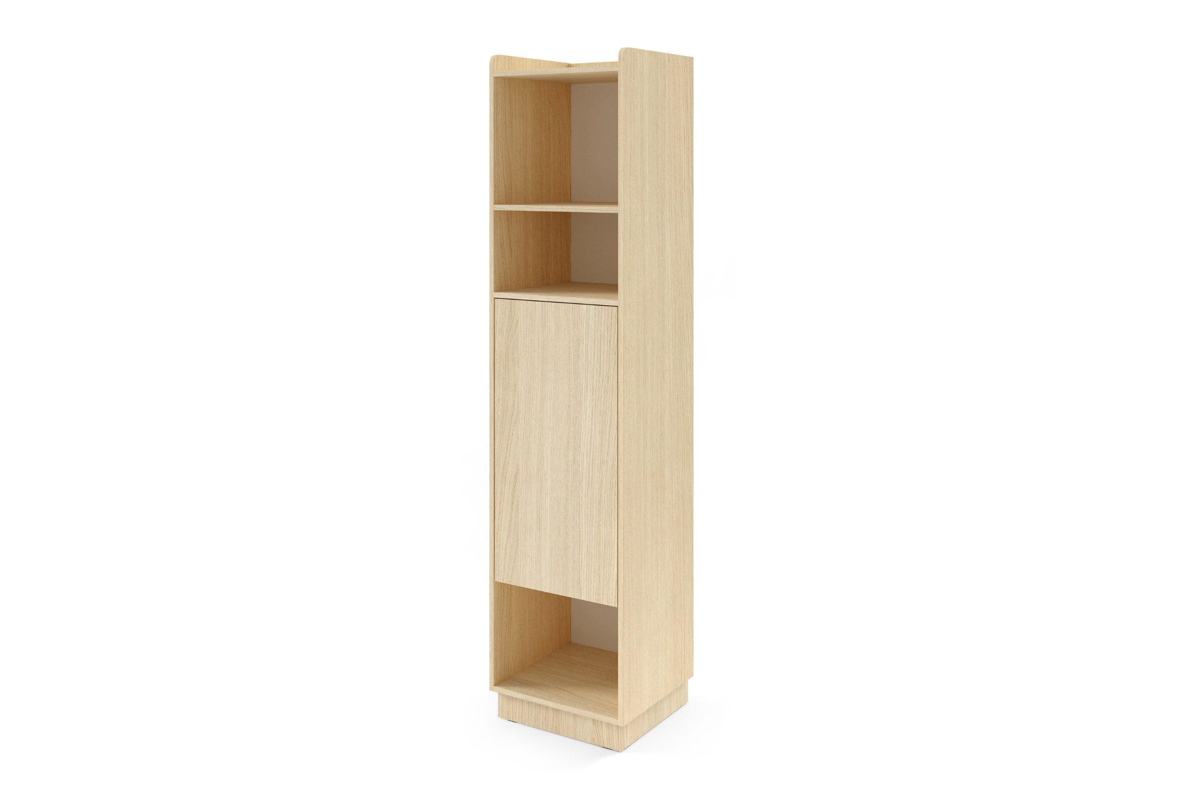 REGAL PAURO 02 45/195/42 cm in Eiche Mavelie / Macadamia - Eichefarben/Beige, Holzwerkstoff (45/195/42cm) - Deine Möbel 24