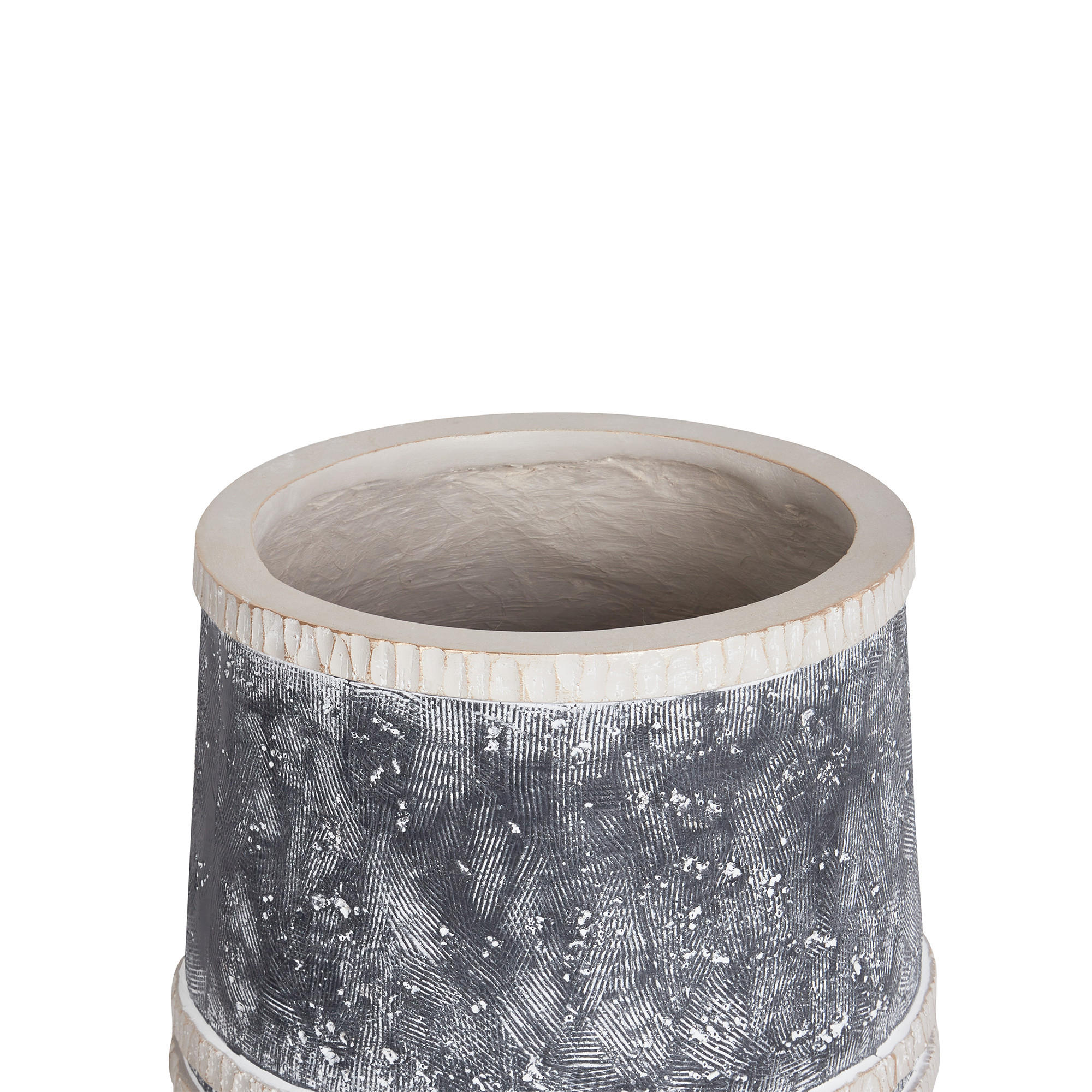 BLUMENTOPF Grau Arisaema - Hellbraun/Beige, Stein (57cm) - Beliani