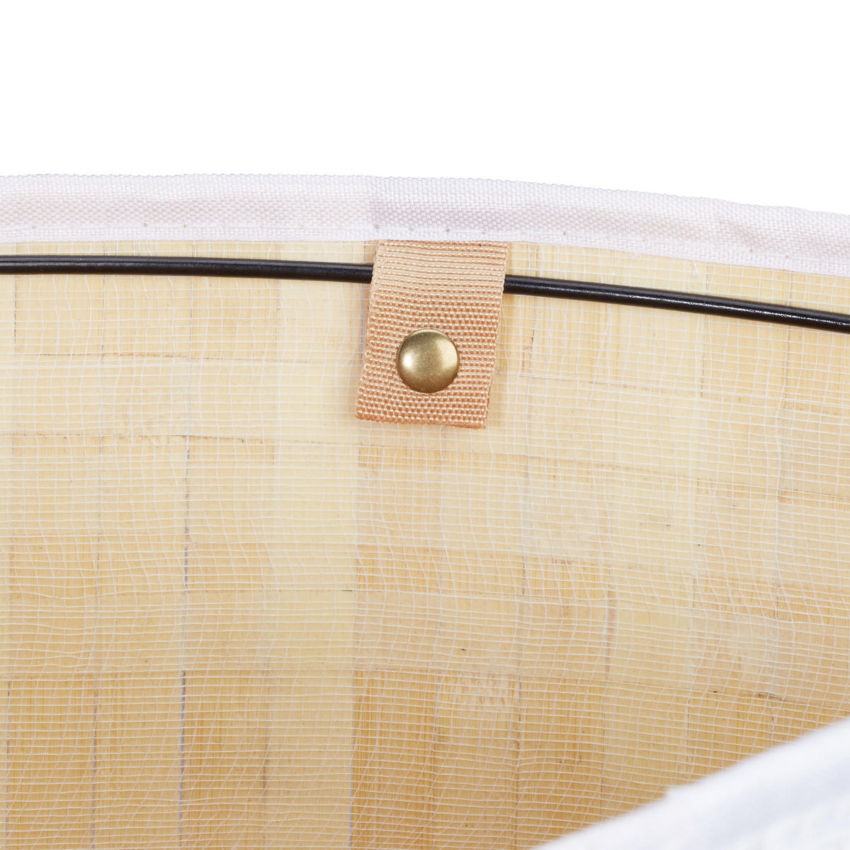 ECKWÄSCHEKORB - Weiß, Holz/Textil (49.5/65/37cm) - Relaxdays