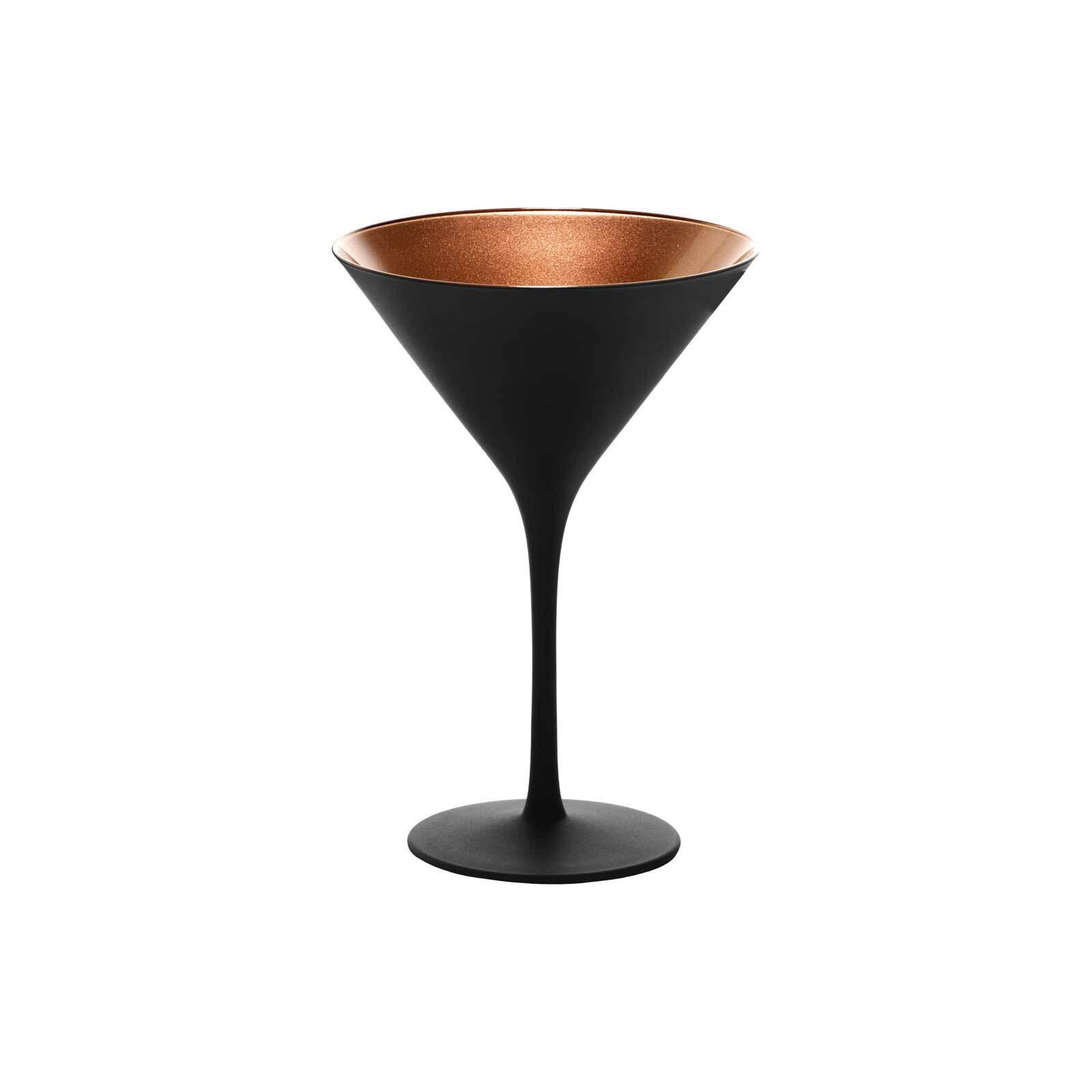 COCKTAILSCHALEN Elements Schwarz-Bronze 240 ml 6er Set - Schwarz/Bronzefarben, Glas (0.24L) - Stölzle Lausitz