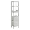 BADSCHRANK Vilda Weiß 30 x 144 cm mit 2 Schubladen - Weiß, Holzwerkstoff (30/144/30cm) - Vicco