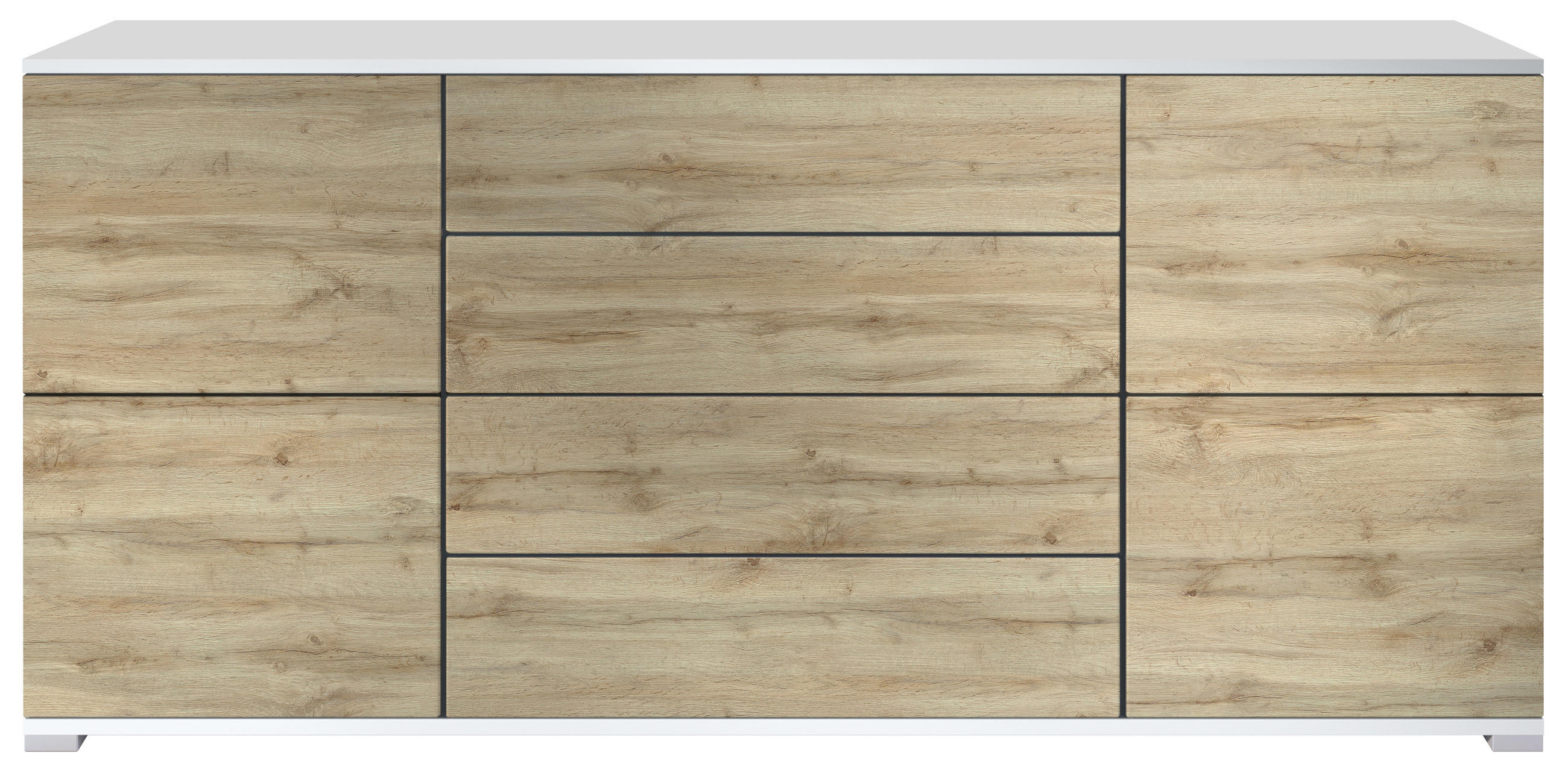 Vladon Sideboard Eiche Wotan 166.5x75.5x35 cm