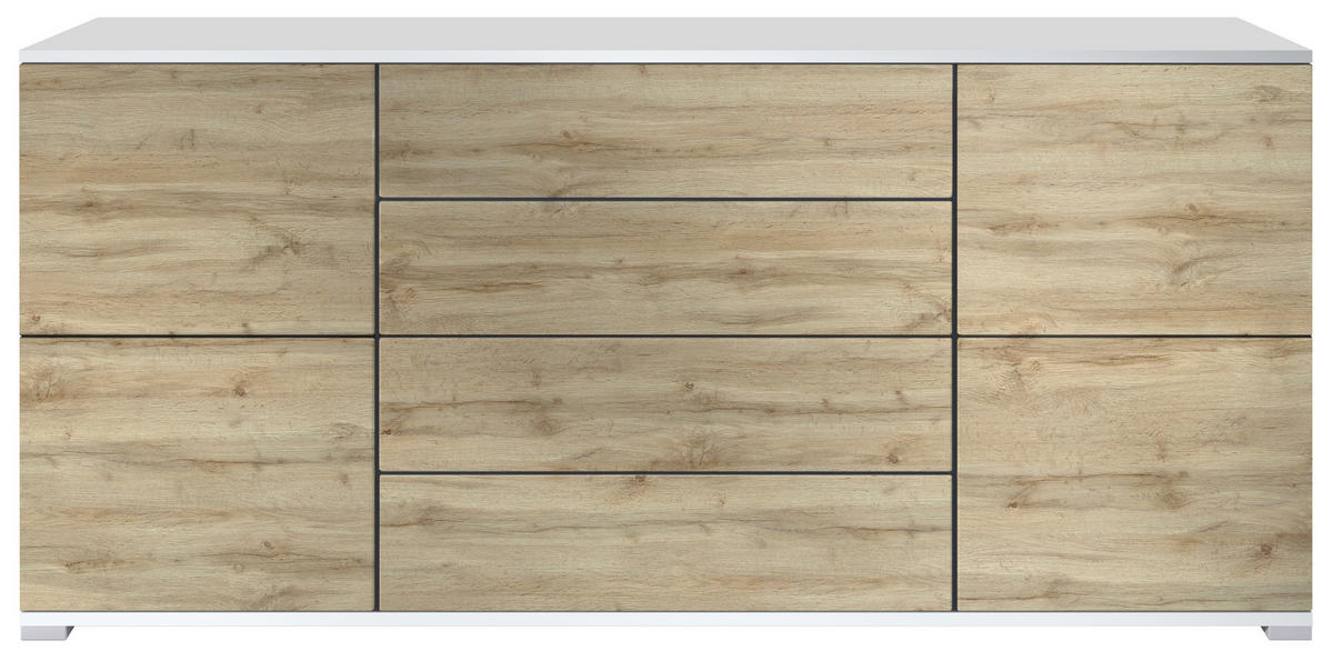 SIDEBOARD Rova Eiche Wotan - Eiche Wotan, Holzwerkstoff (166.5/75.5/35cm) - Vladon