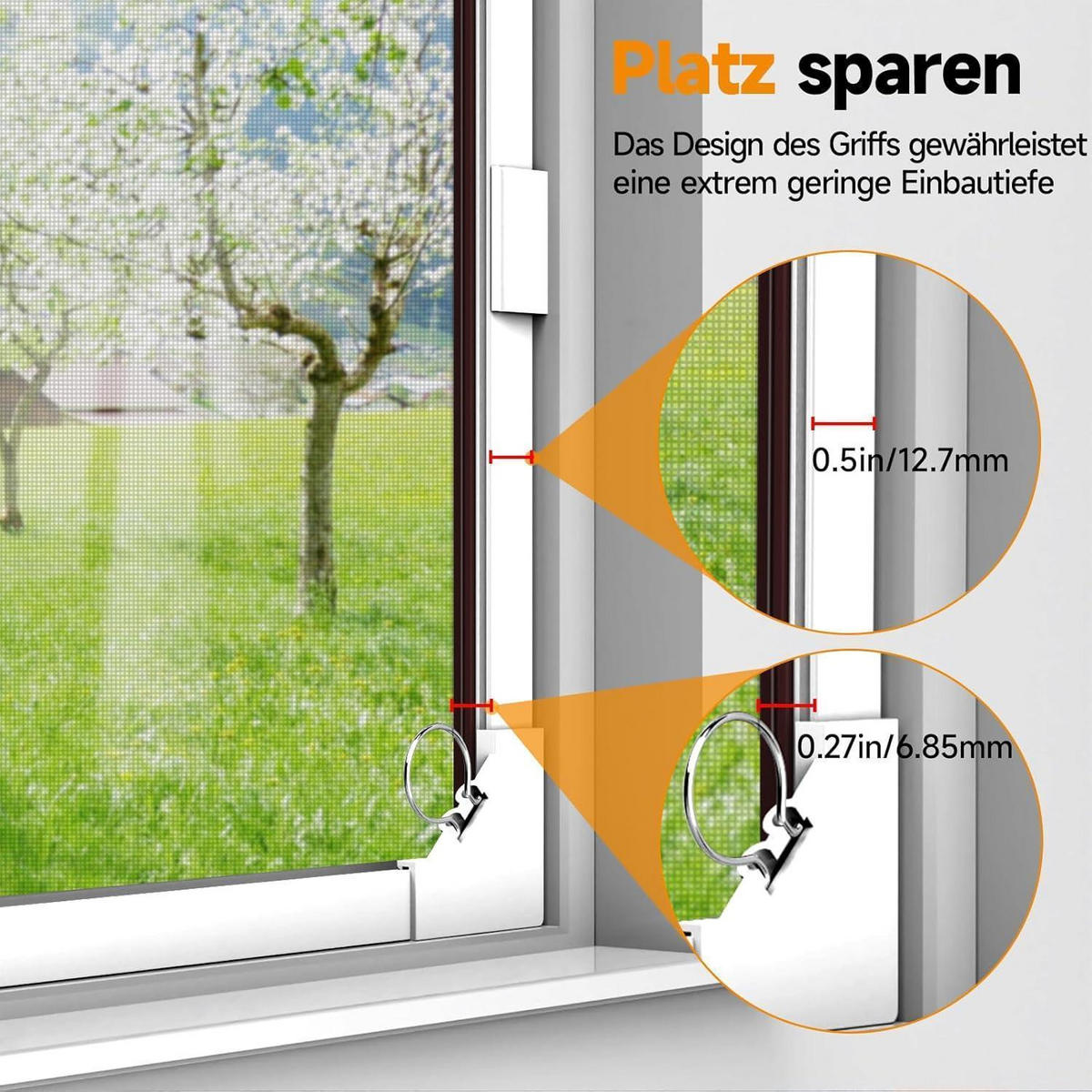 FENSTER-MOSKITONETZ mit Magneten 120 x 130 cm Weiß/Grau - Weiß, Kunststoff (2/120/130cm)