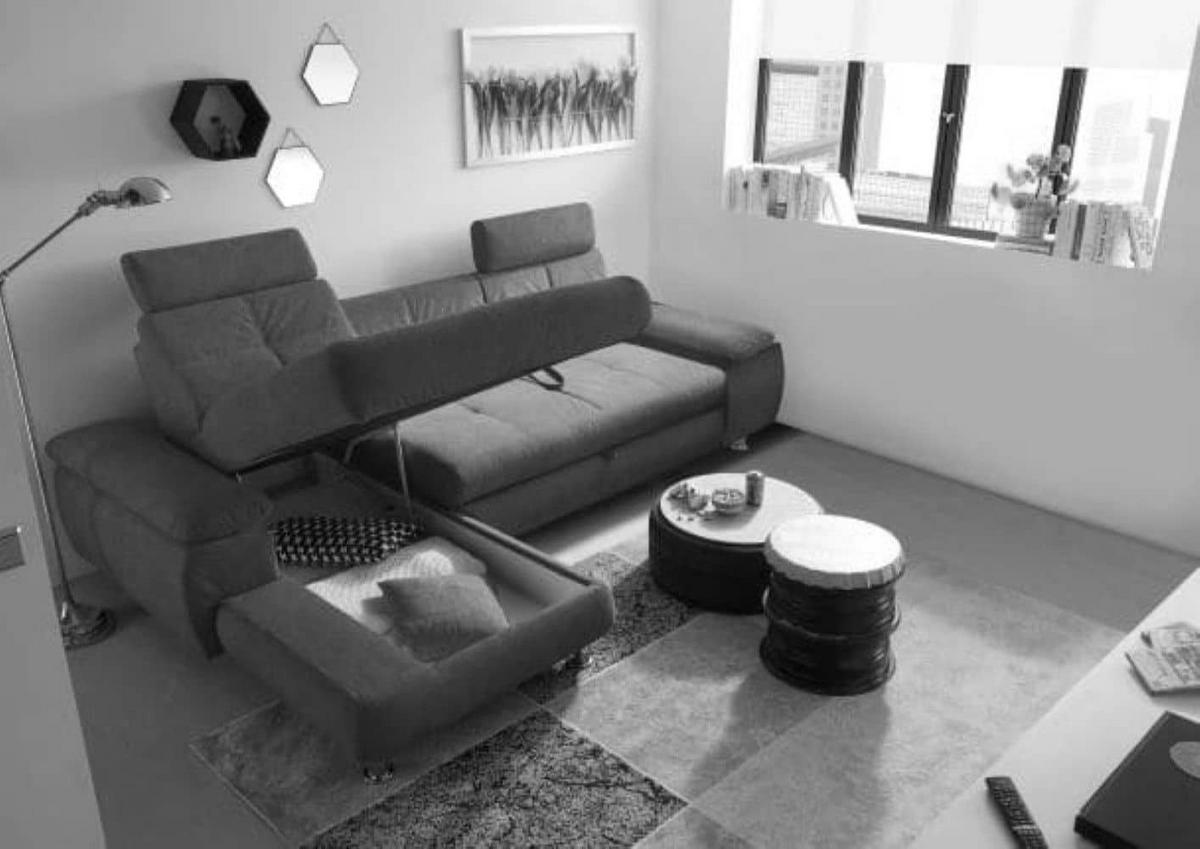 ECKSOFA mit Schlaffunktion und Bettkasten, Brego-Stoff - Chromfarben/Gelb, Textil/Metall (274/177cm) - ed exciting design