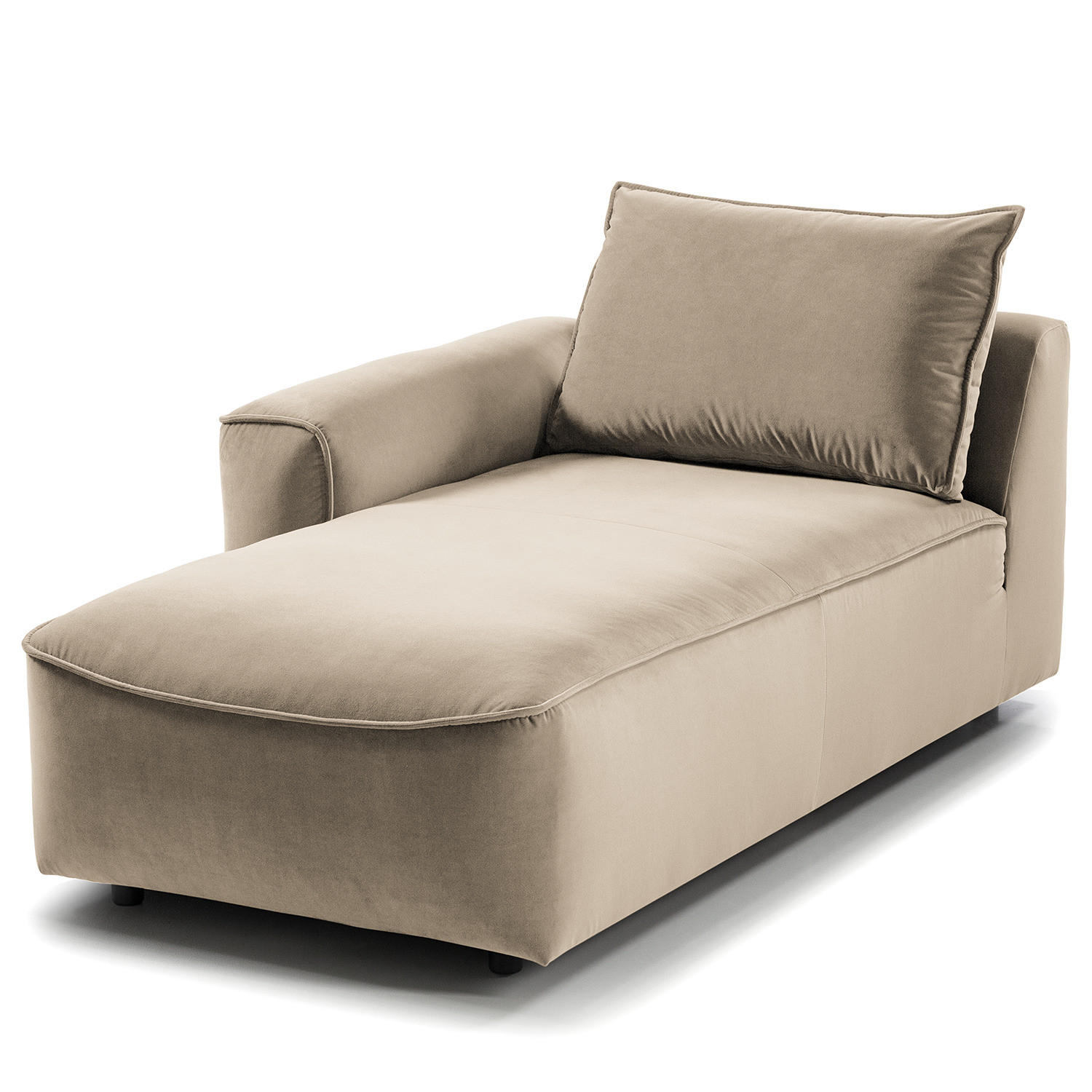 MODULLONGCHAIR - Beige, Holz/Textil (170/82/105cm) - home24