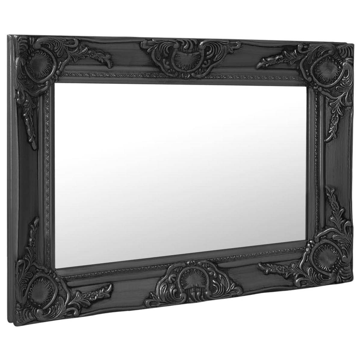 WANDSPIEGEL im Barock-Stil 60x40 cm Schwarz - Schwarz, Holz (40/2/60cm) - furnicato