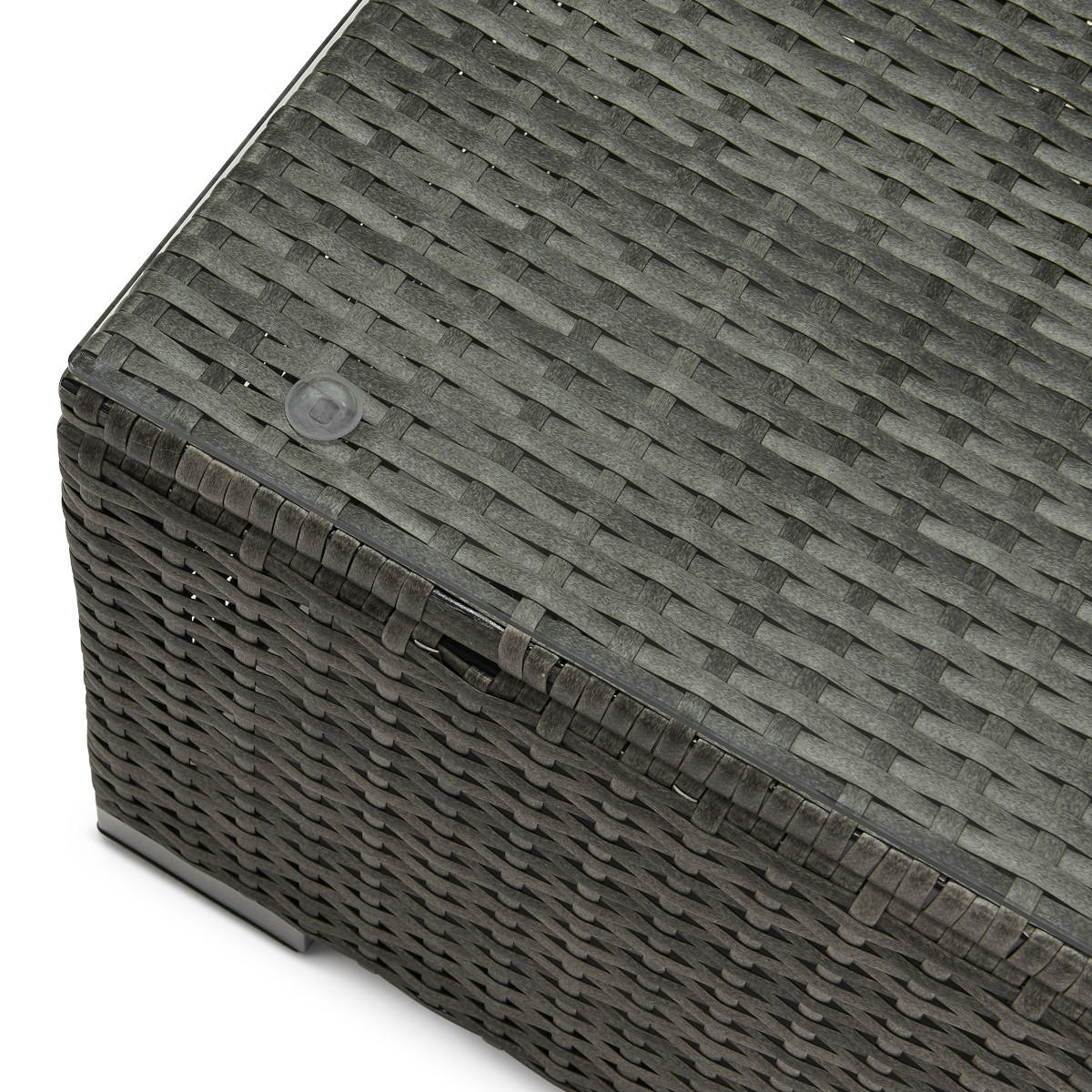 GARTENLOUNGE Queens + Abdeckung Grau - Grau, Kunststoff - SVITA
