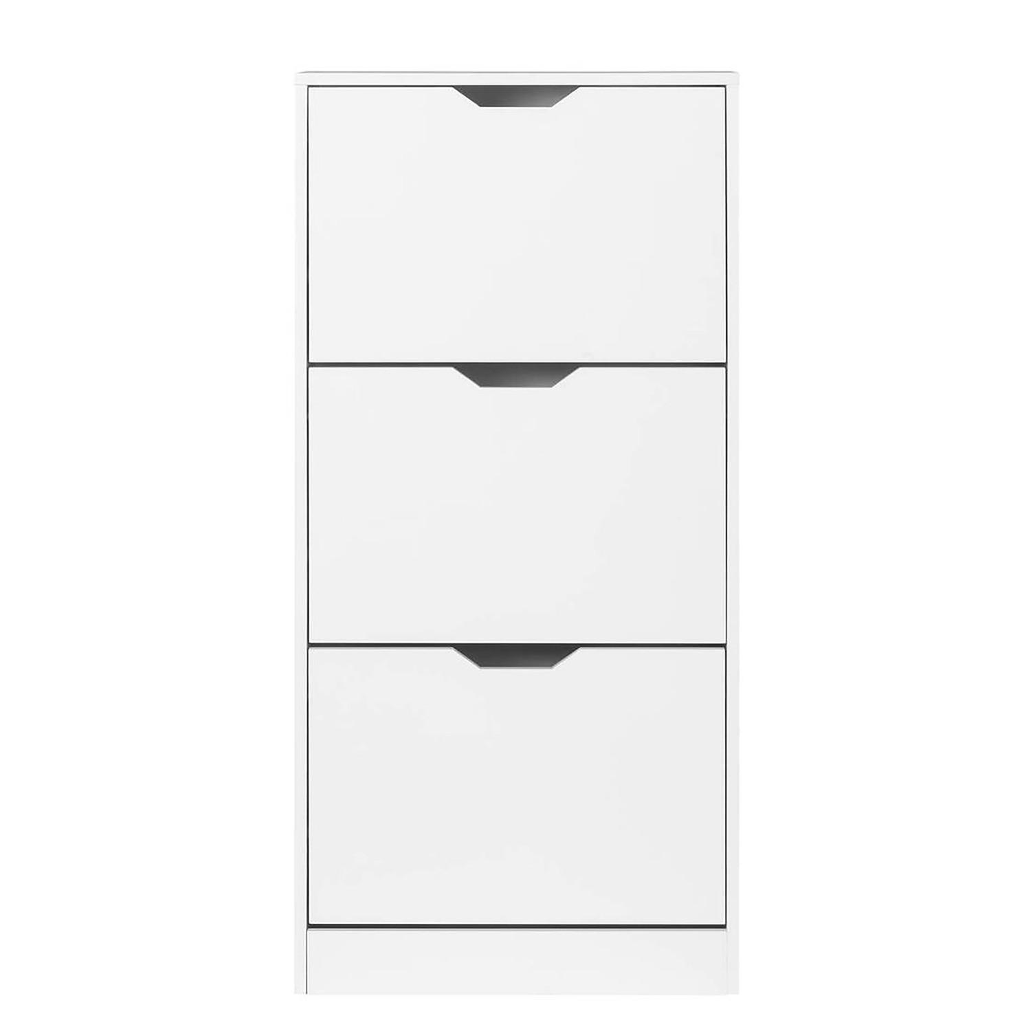 SCHUHKIPPER - Weiß - Weiß, Holzwerkstoff (55/117/24cm) - home24