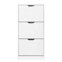 SCHUHKIPPER - Weiß - Weiß, Holzwerkstoff (55/117/24cm) - home24