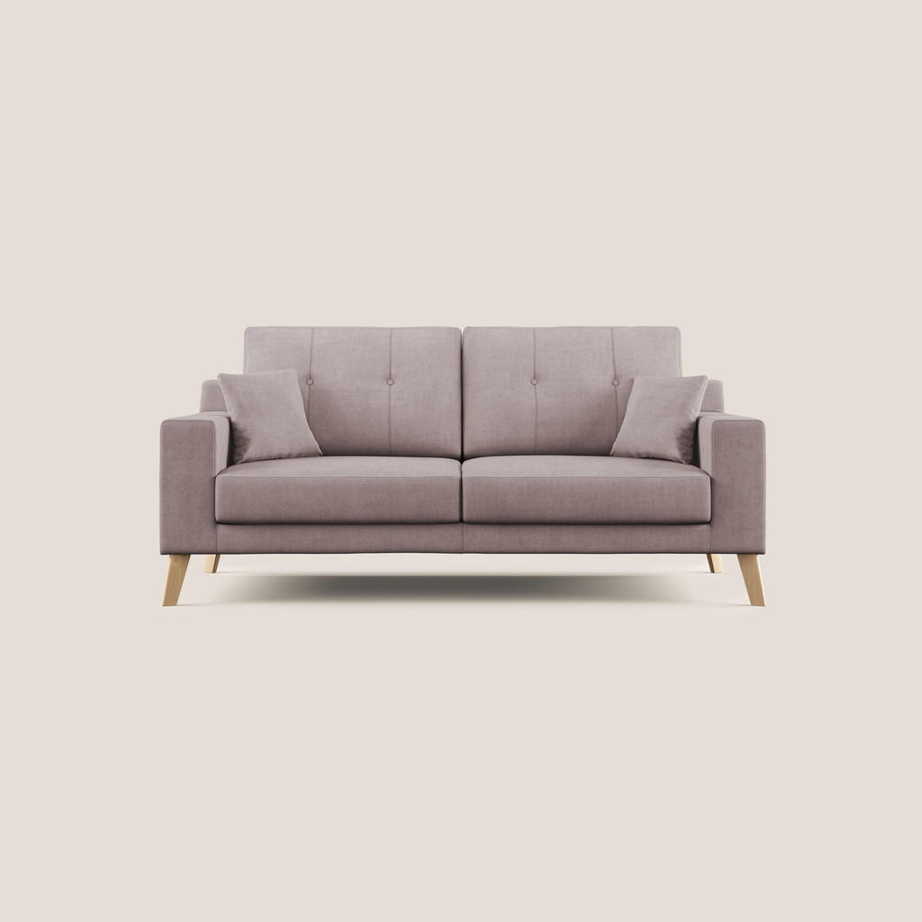 Thumbnail - Divani.store Linearsofa, Rosa, Textil, 2-Sitzer, Rechteckig, 146x95x91 cm, Wohnzimmer, Sofas & Couches, Sofas