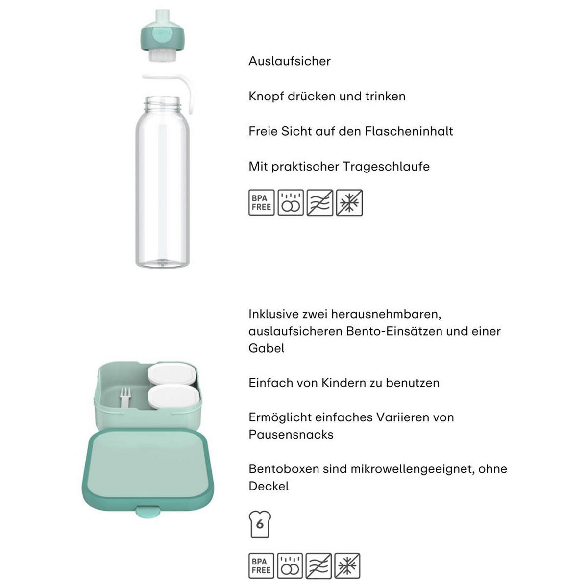 PAUSENSET XL Campus (2025) Cool Blue 2er Set - Blau, Kunststoff (1/1/1cm) - Mepal