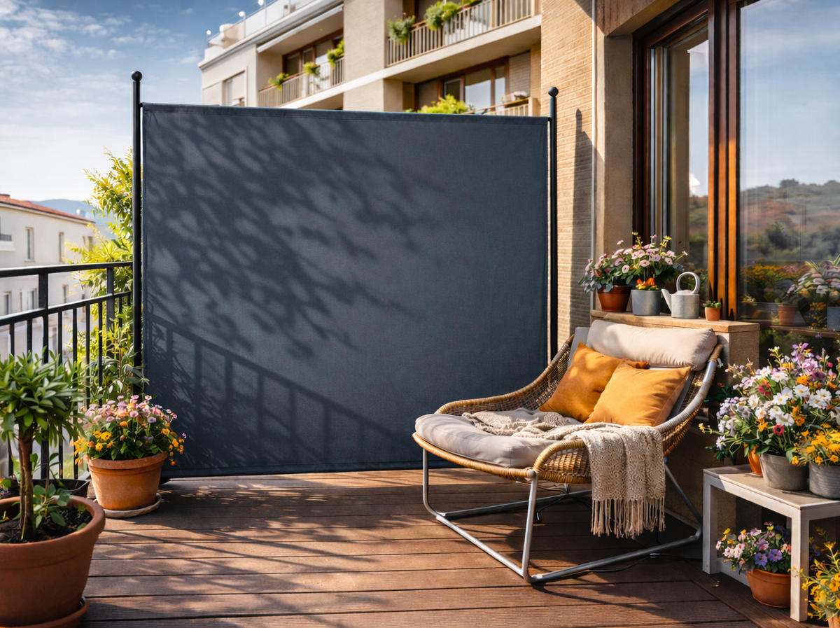 PARAVENT 1-tlg. 180x178 cm Grau - Grau, Metall (178/180cm) - QUICK STAR