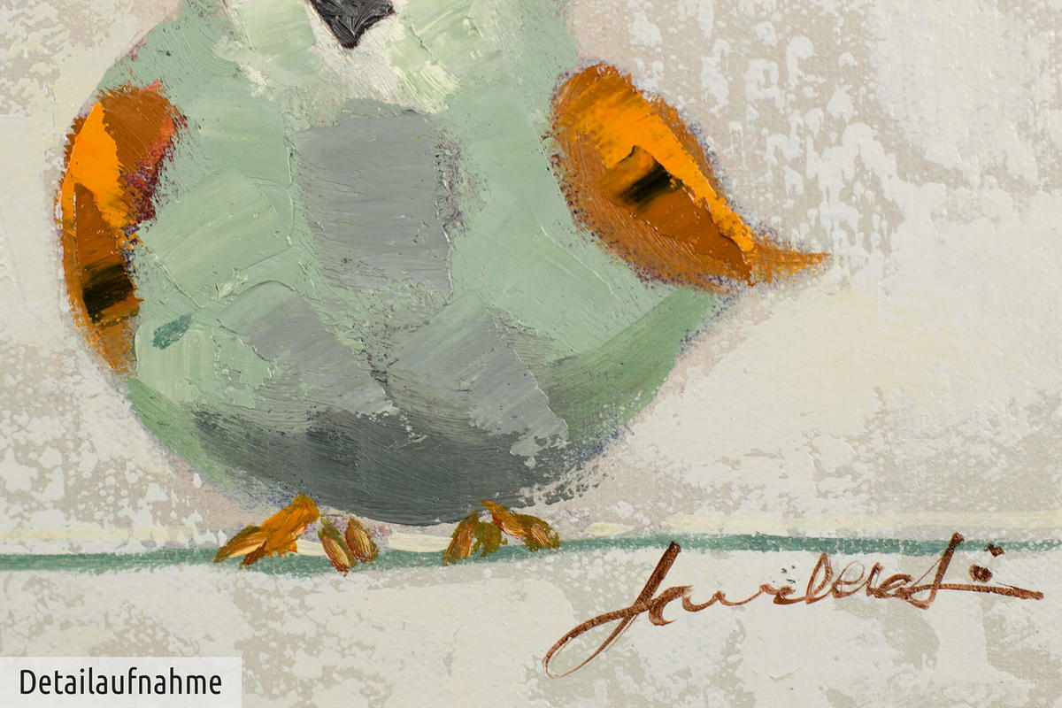 ACRYLBILD HANDGEMALT 80/80 cm - Multicolor/Grau, Holz/Textil (1.6/80cm) - KUNSTLOFT