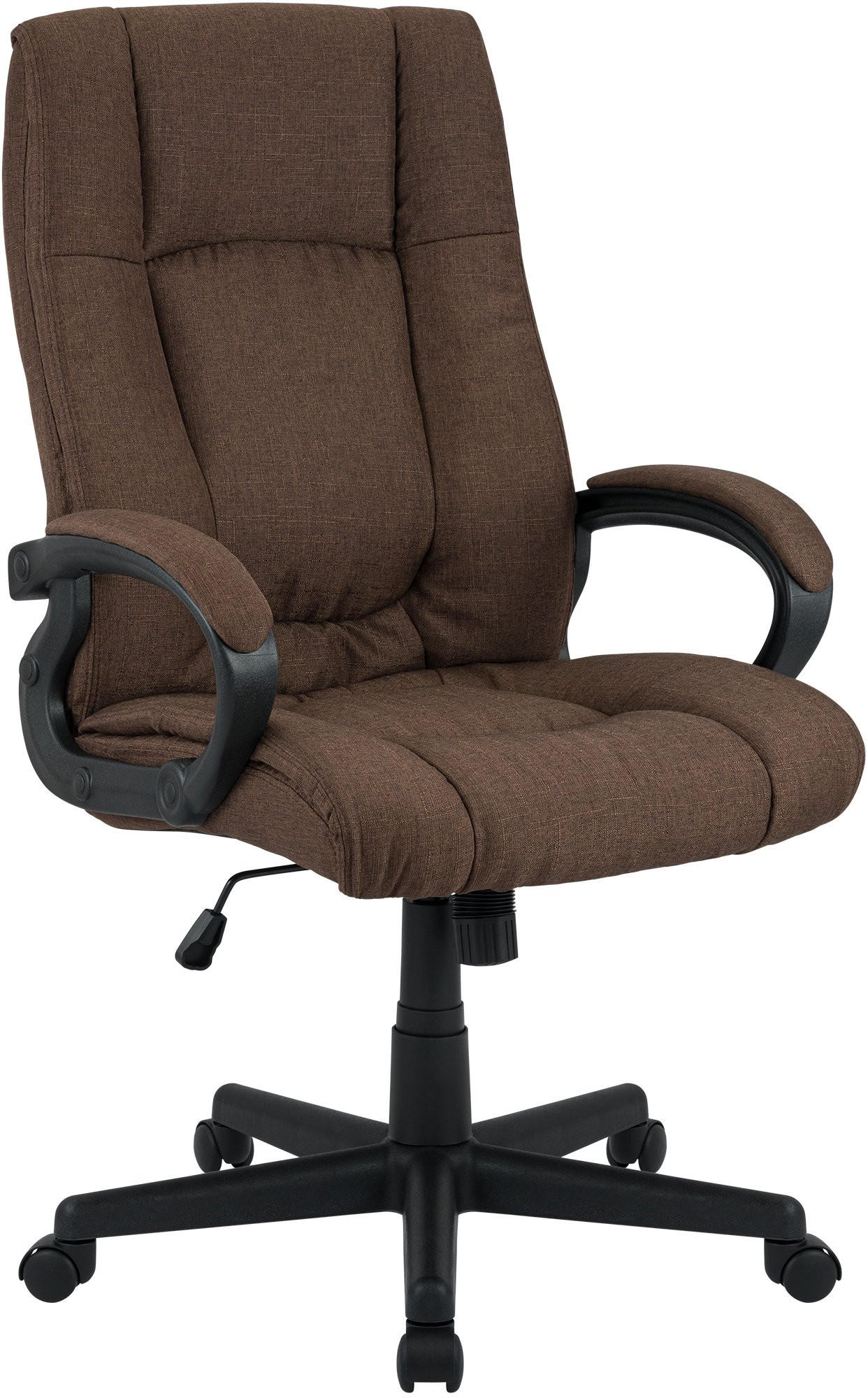 DREHSTUHL Stoff Braun - Schwarz/Braun, Kunststoff/Textil (66/106/70cm) - CLP