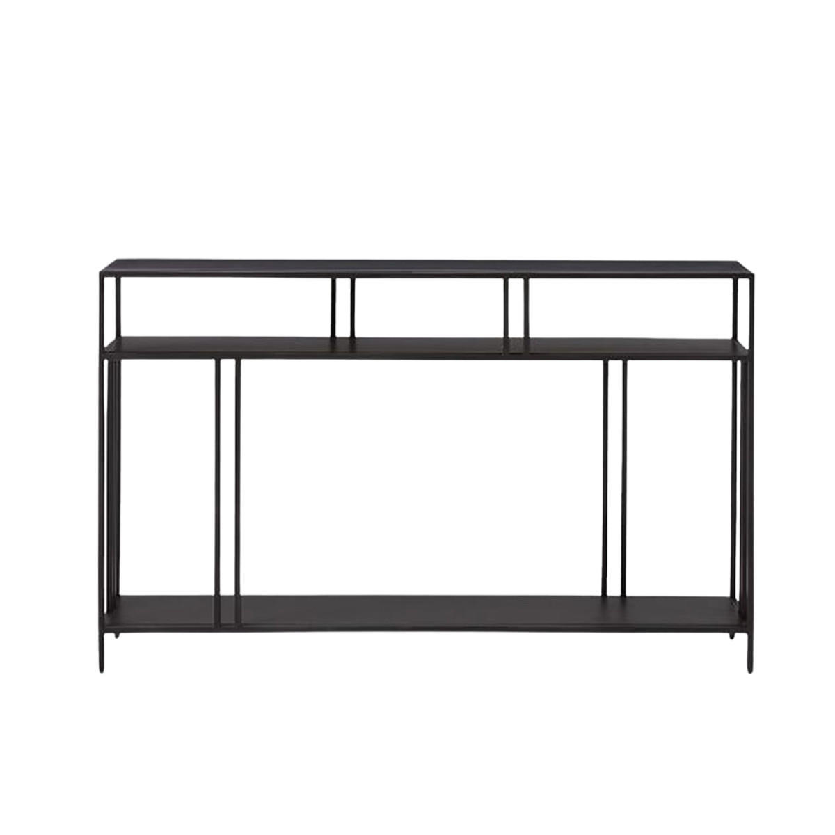KONSOLE schwarz L110 cm - Venedig - Schwarz, Holzwerkstoff (110/30/78cm) - Calicosy