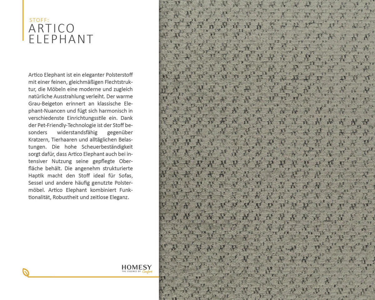 ECKSOFA ZAYA mit Schlaffunktion L-Form, Sofa mit Bettkasten, Wohnzimmersofa, Couch, Soffa, Bettsofa, LINKS- Elephant - Zinkfarben, Holz (279/175cm) - Homesy