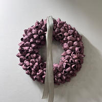 TROCKENBLUMEN Cocofruchtkranz Lila - Lila, Naturmaterialien (3cm)