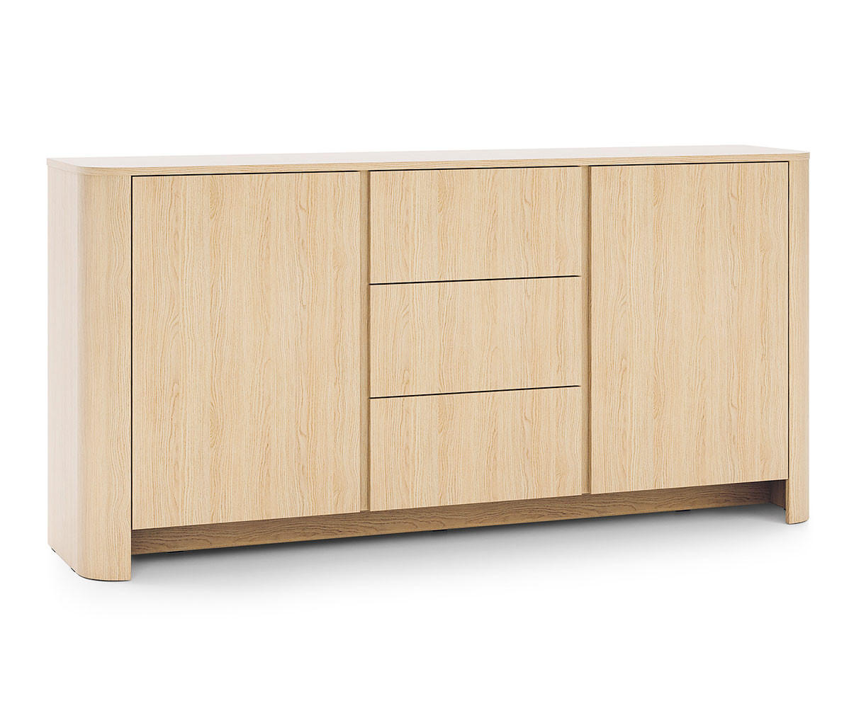 KOMMODE Bari Eiche Vicenza 168 / 39 / 84cm - Eichefarben, Holz/Holzwerkstoff (168/84/39cm) - Feldmann-Wohnen