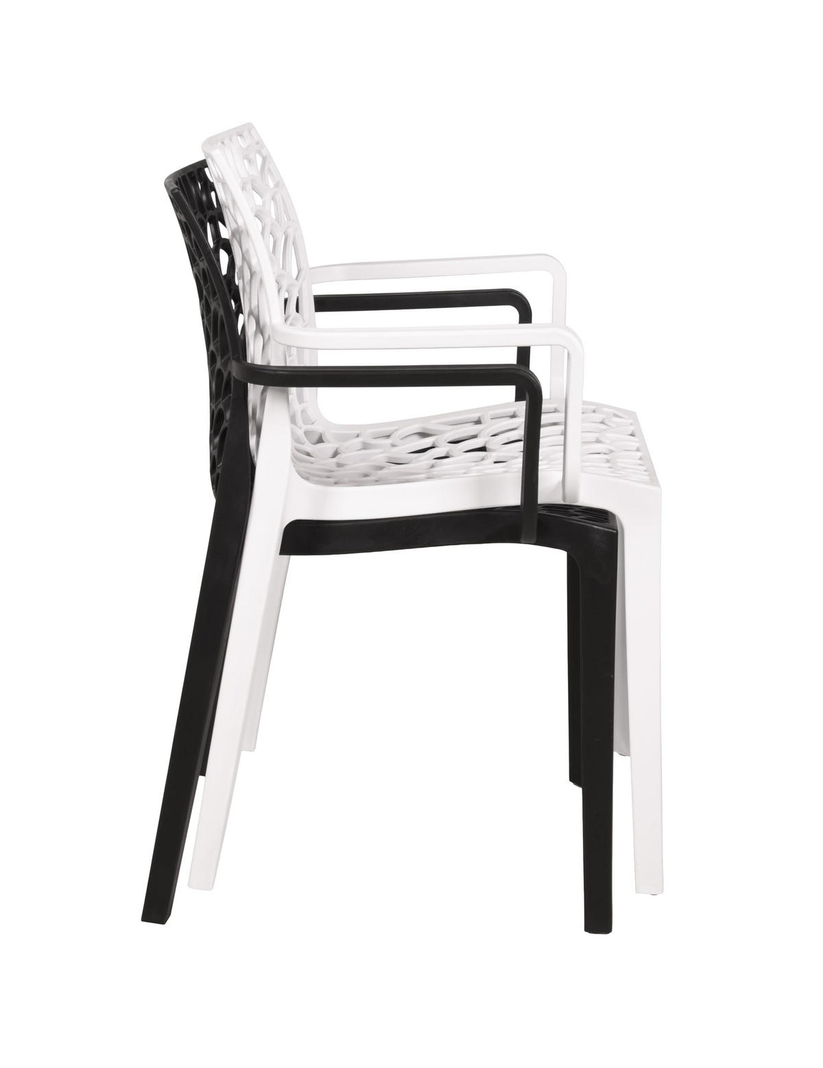 GARTENSTUHL 2er Set Ivar Weiß Gartenstühle - Weiß, Kunststoff (58/81/52cm) - DELUKE