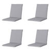 GARTENSTUHLKISSEN Manchester 97/49 cm 4er-Set - Hellgrau, Textil (49/6/97cm) - Madison
