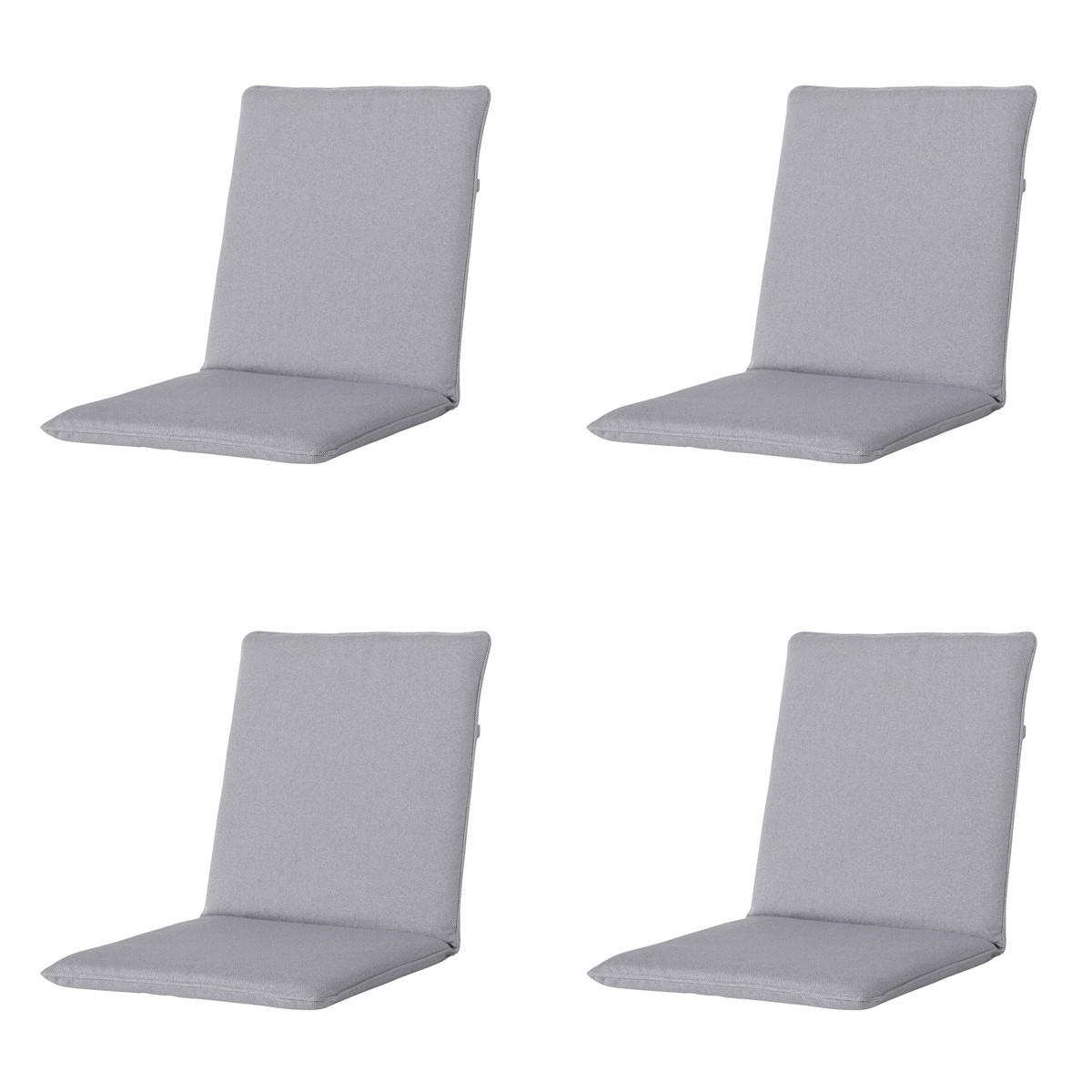 GARTENSTUHLKISSEN Manchester 97/49 cm 4er-Set - Hellgrau, Textil (49/6/97cm) - Madison