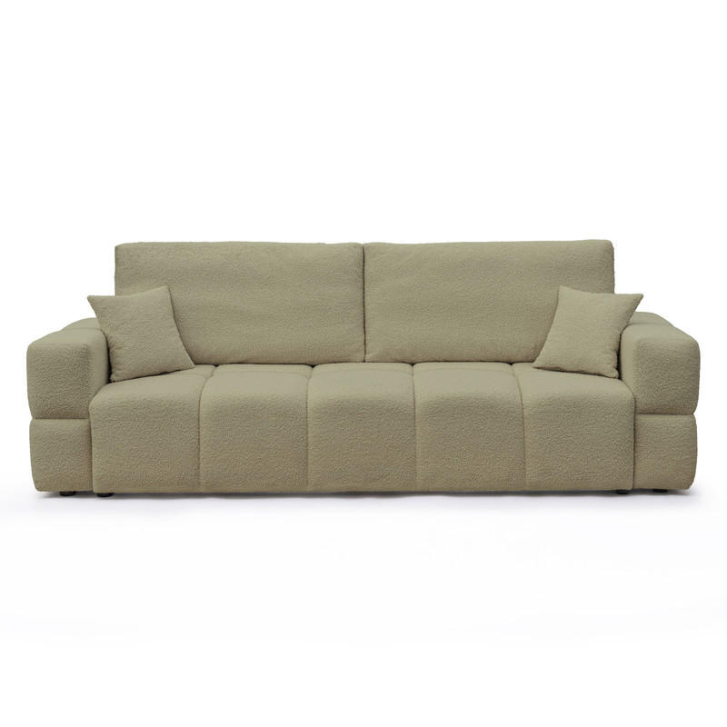 SCHLAFSOFA BUENO mit Bettkasten Grün - Grün, Holzwerkstoff/Kunststoff (245/85/93cm) - Idohome