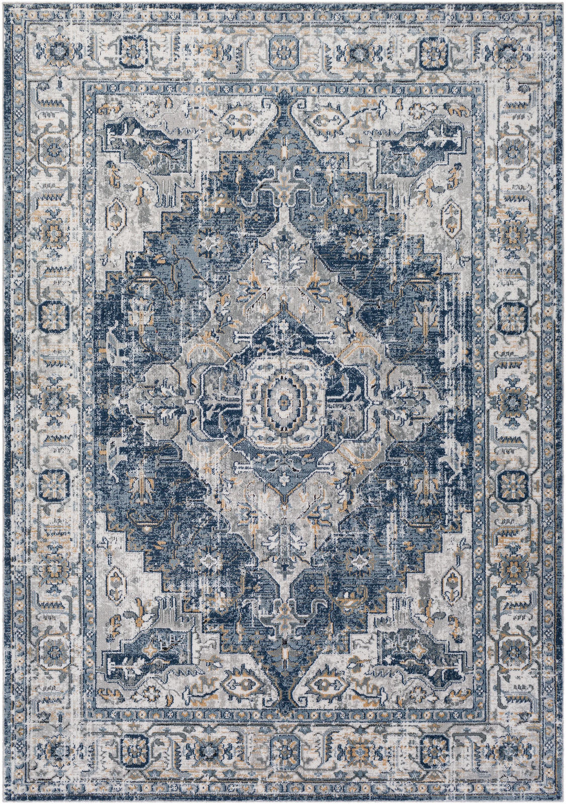 VINTAGE-TEPPICH 160/220 cm Blau - Blau, Naturmaterialien/Textil (160/220cm) - LIVABLISS