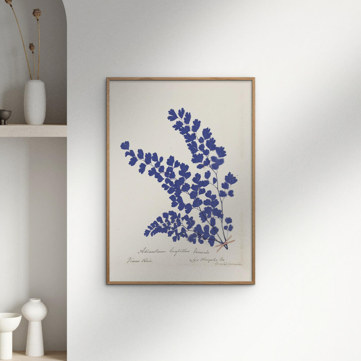 POSTER Wild Apple - Botanical Fern III Blue - Blau, Papier (70/100/0.1cm) - Poster&Frame