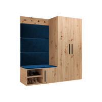 GARDEROBEN-SET Medi I - Blau/Schwarz, Holzwerkstoff/Kunststoff (80/191/50cm) - MIRJAN24