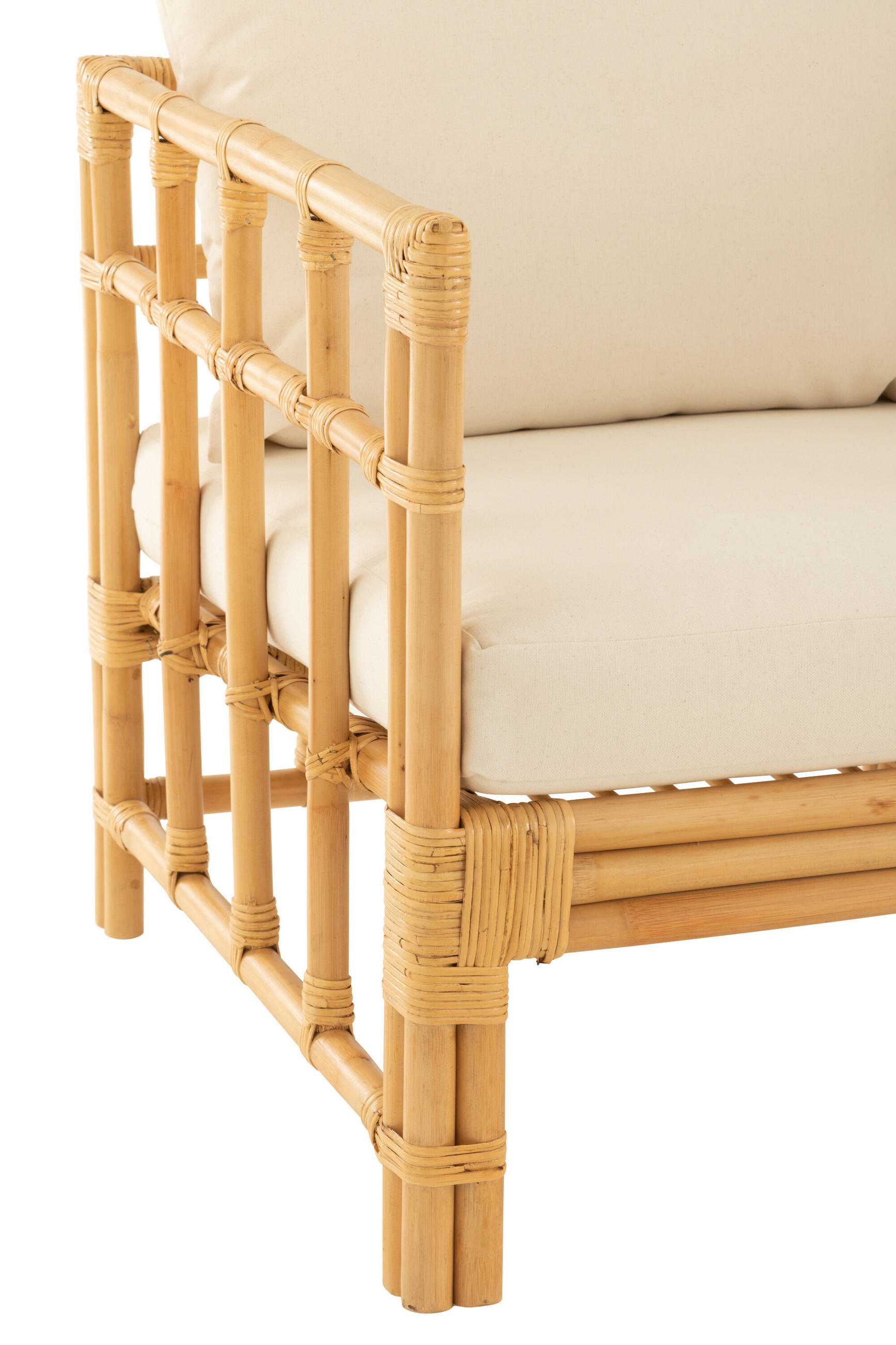 SOFA ELISE - Rottan - Natürliche - Naturfarben, Naturmaterialien (73/64/67cm) - J-Line