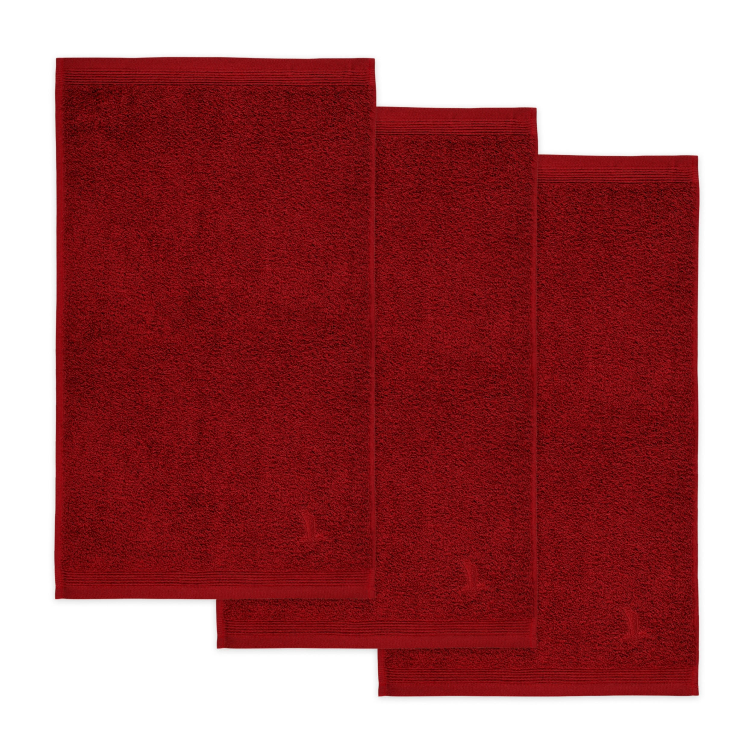 GÄSTETUCH SUPERWUSCHEL 3ER PACK - Rot, Textil (30/50cm) - MÖVE